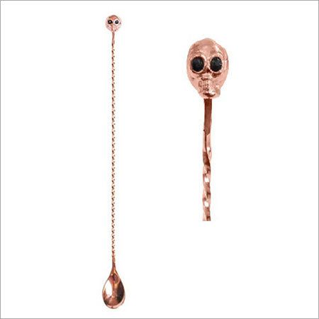 Copper Skull Bar Stirrer Spoon