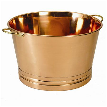 Round Decor Copper Party Tub