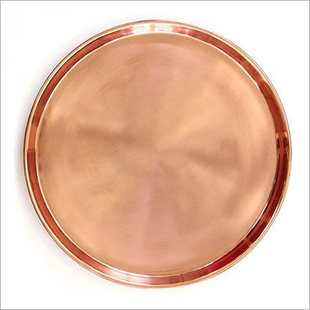 Copper Round Shape Tray