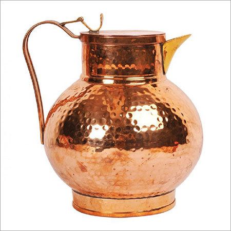 Hammered Copper Jug with Lid