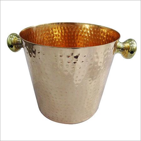 Hammered Copper Ice Bucket