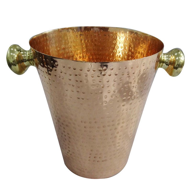 Copper Hammered Wine Ice Bucket