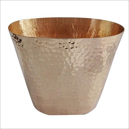 Pure Copper Hammered Oval Bucket