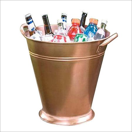 Tall Tapeted Copper Beverage Bucket