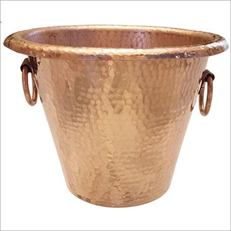 Hammered Pure Copper Bucket