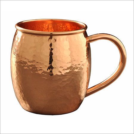 Premium 100% Solid Copper Moscow Mule Hammered Mug