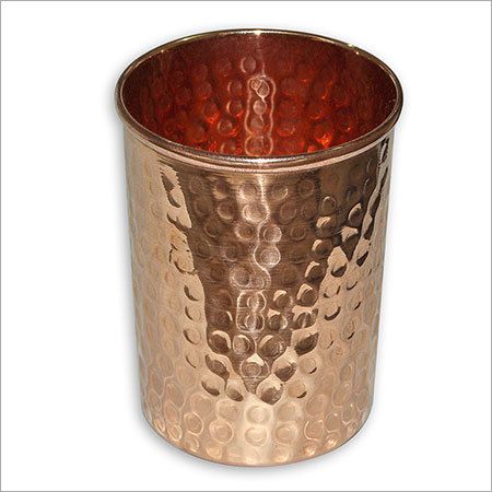 Pure Copper Hammered Water Tumbler Glasses
