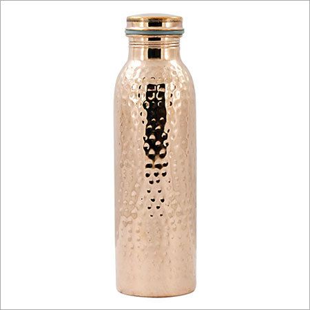 Copper water bottle hammered joint free leak proof