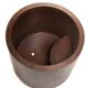 Round Japanese Soaking Style Antique Finish Copper Bathtub