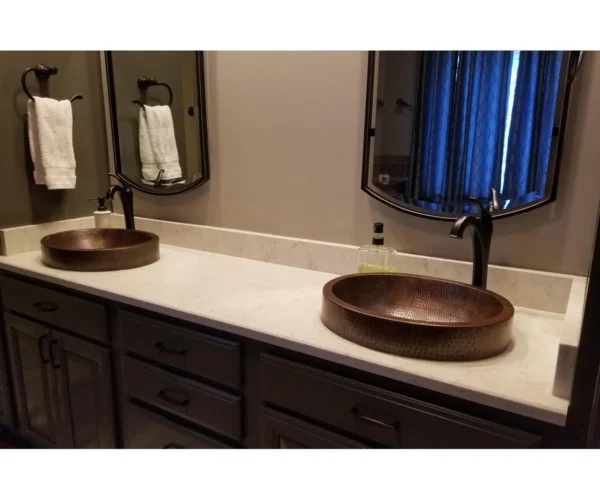 Oval Bathrooms Hand Hammered Pure Copper Vanity Sink for Countertop (Copy)