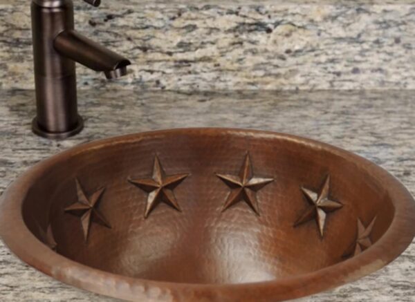 Bathrooms Hand Hammered Pure Copper Vanity Sink for Countertop with design