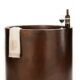 Round Japanese Soaking Style Antique Finish Copper Bathtub