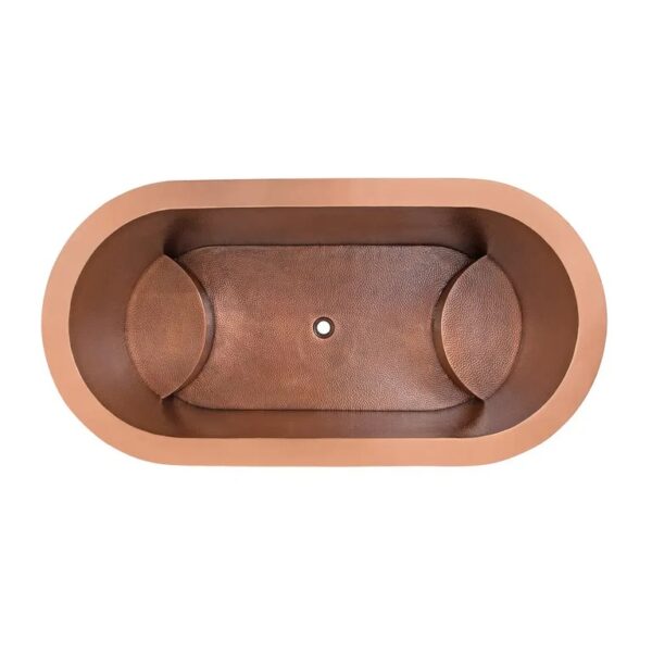 Japanese Soaking Style Antique Finish Copper Bathtub