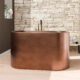 Japanese Soaking Style Antique Finish Copper Bathtub