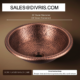 Bathrooms Hand Hammered Pure Copper Vanity Sink for Countertop