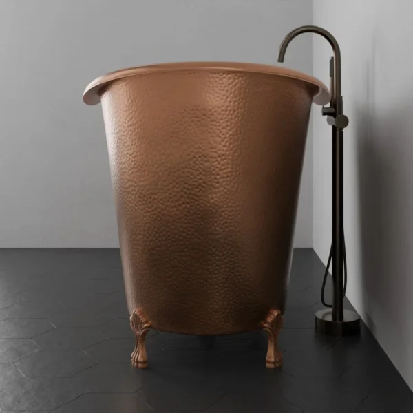 48" NJ Copper Double-Slipper Clawfoot Soaking Tub