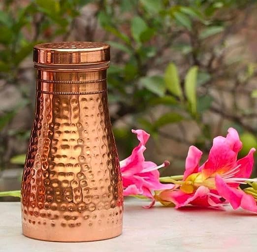 Pure Copper Handmade Hammered Copper Carafe Pitcher