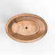 Oval Japanese Soaking Style Antique Finish Copper Bathtub