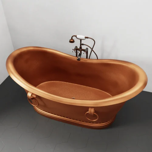Copper Bathtub with Handles