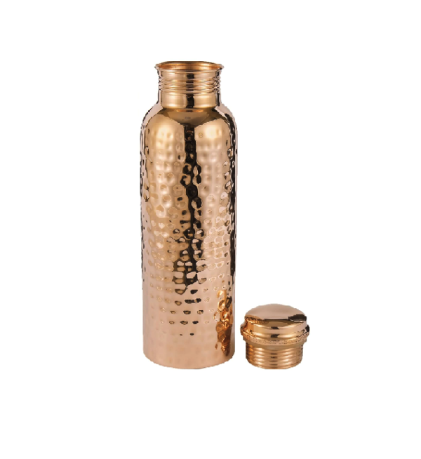 Hammered 100% Pure Copper Water Bottle for Drinking Water,1000 ml Smooth Finish