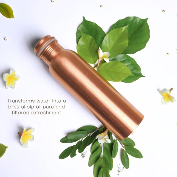 Pure Copper Water Bottle for Drinking Water,1000 ml Smooth Finish