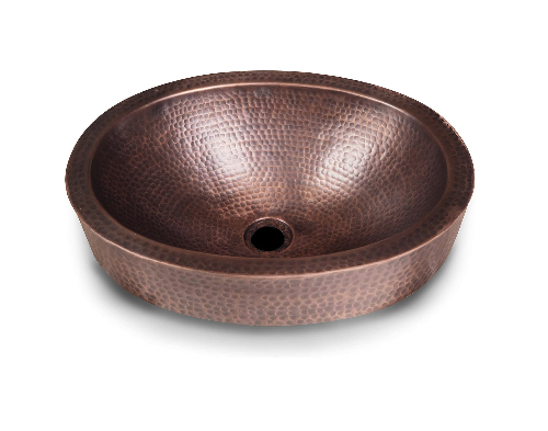 Oval Bathrooms Hand Hammered Pure Copper Vanity Sink for Countertop (Copy)