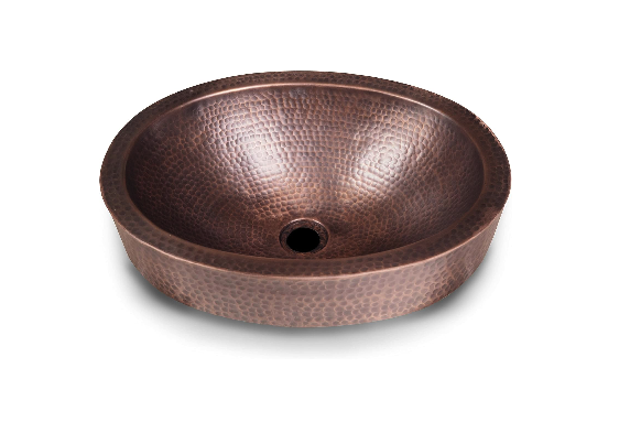 Oval Bathrooms Hand Hammered Pure Copper Vanity Sink for Countertop (Copy)