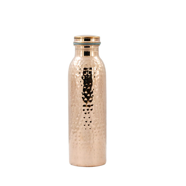 Hammered 100% Pure Copper Water Bottle for Drinking Water,1000 ml Smooth Finish