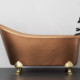 Clawfoot Copper Bathtub Hammered Polished Copper Finish