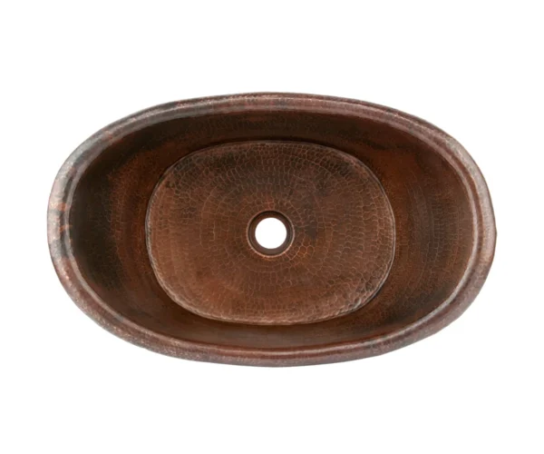 Premier Copper 20 inches Bathtub Vessel Hammered Copper Sink