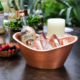 Hammered Copper Beverage Tub