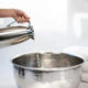 Hammered Stainless Steel Pedicure Bowl with Foot Rest