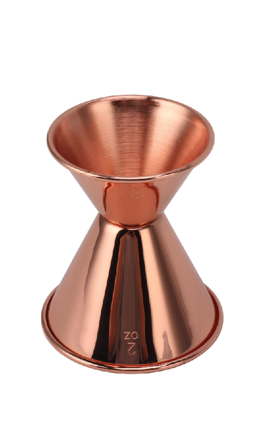 Double Head Cocktail Jigger, Food Grade Elegant Double Head Measuring Cup Japanese Style for Family for Bar (Copper Plating)