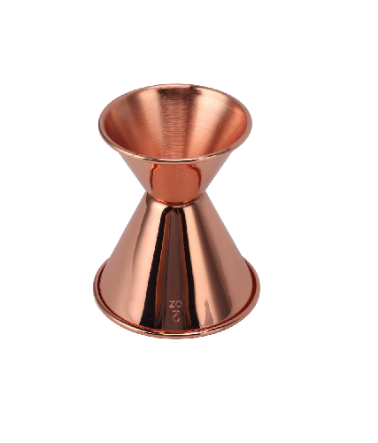 Double Head Cocktail Jigger, Food Grade Elegant Double Head Measuring Cup Japanese Style for Family for Bar (Copper Plating)