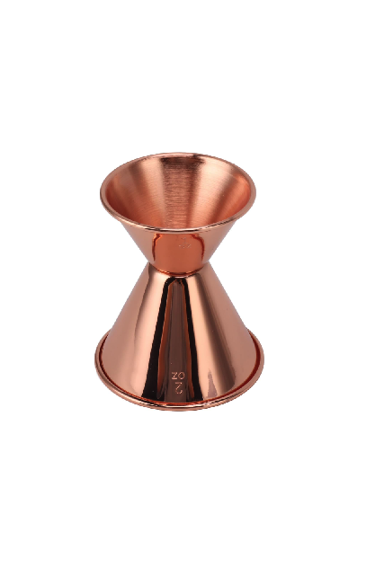 Double Head Cocktail Jigger, Food Grade Elegant Double Head Measuring Cup Japanese Style for Family for Bar (Copper Plating)
