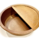 Hammered Copper Pedicure Bowl with Foot Rest