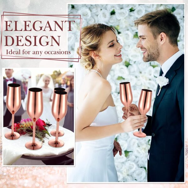 10a Copper Plated Stainless Steel Wine/Flutes Glasses