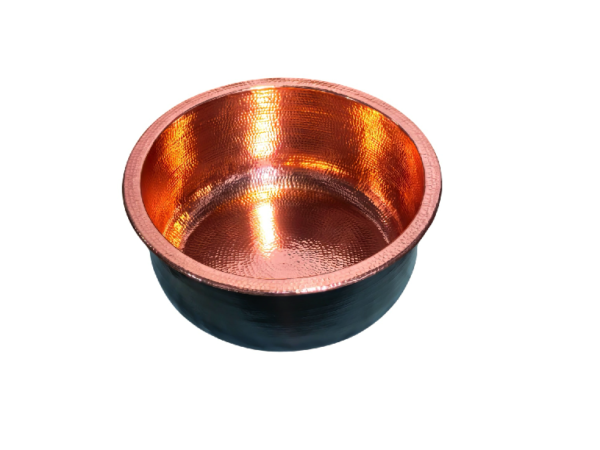 Hammered Copper Pedicure Bowl Powder Coated