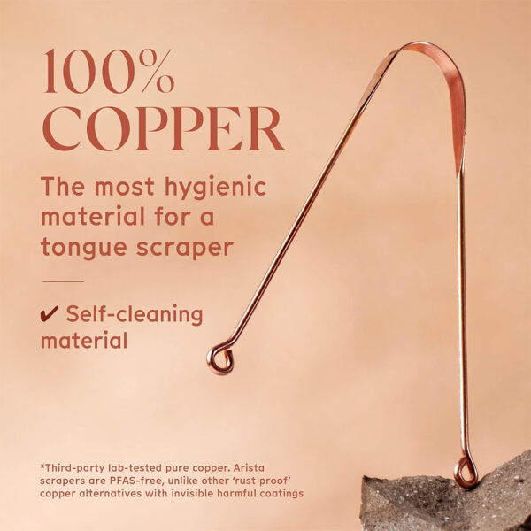 Pure Copper Tongue Scraper with Round Handle