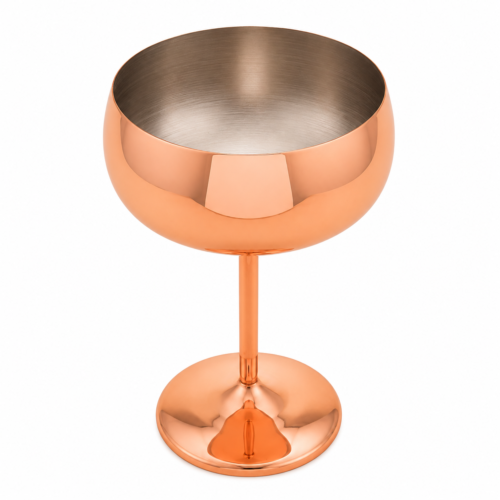 Copper Plated Champagne Glasses Stainless Steel Vintage Cocktail Glass Wine Goblet