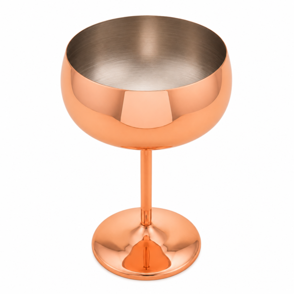 1c28d64b-1fc8-4460-9e8b-bb725bfb321d Copper Plated Champagne Glasses Stainless Steel Vintage Cocktail Glass Wine Goblet