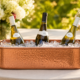 Rectangular Hammered Copper Beverage Tub