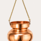 Pure Copper Shirodhara Pot Ayurvedic Equipment with Control Valve and Brass Chain