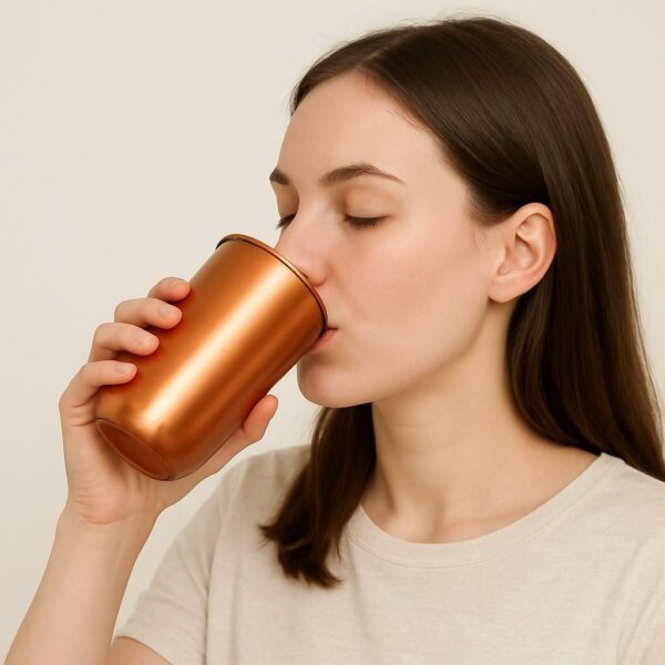 Hand Crafted Copper Tumbler | Pure Copper Water Mug | 300 Ml Water Hold for Ayurvedic Health Benefits