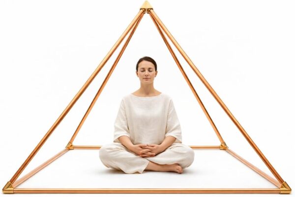 Meditation Copper Pyramid Kit for Healing Energy, Relaxation, Pranayama, Sleep, Meditation Accessory Tool