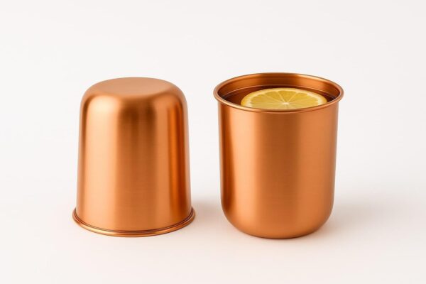 Hand Crafted Copper Tumbler | Pure Copper Water Mug | 300 Ml Water Hold for Ayurvedic Health Benefits