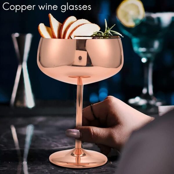 51Nv5n-rvtL._AC_ (1) Copper Plated Champagne Glasses Stainless Steel Vintage Cocktail Glass Wine Goblet