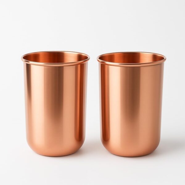 Hand Crafted Copper Tumbler | Pure Copper Water Mug | 300 Ml Water Hold for Ayurvedic Health Benefits