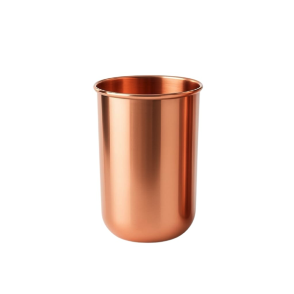 Hand Crafted Copper Tumbler | Pure Copper Water Mug | 300 Ml Water Hold for Ayurvedic Health Benefits