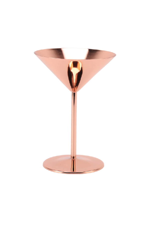 Copper Plated Stainless Steel Martini Glasses
